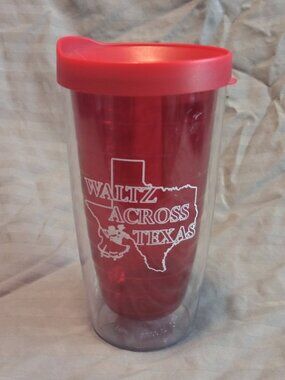 Collectible Souvenir Plastic Tumbler embossed with "Waltz Across Texas" Logo